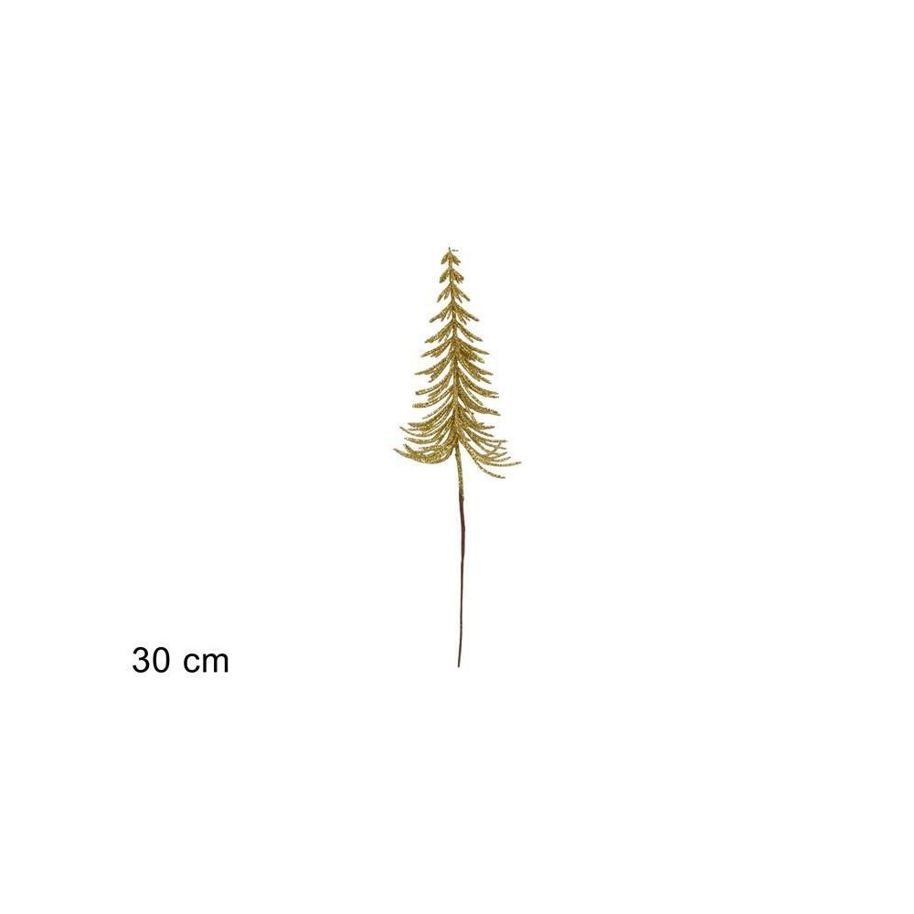 SPILLONE ALBERO GLITTERATO 30CM ORO